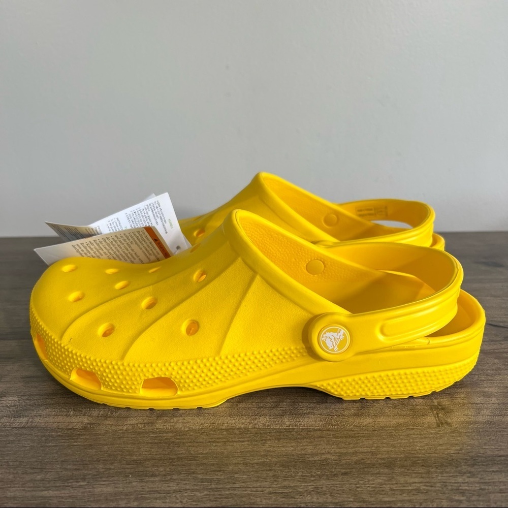 CROCS NEW Unisex Ralen Yellow Clog Size 8 or 10 #B1866 - Picture 3 of 8